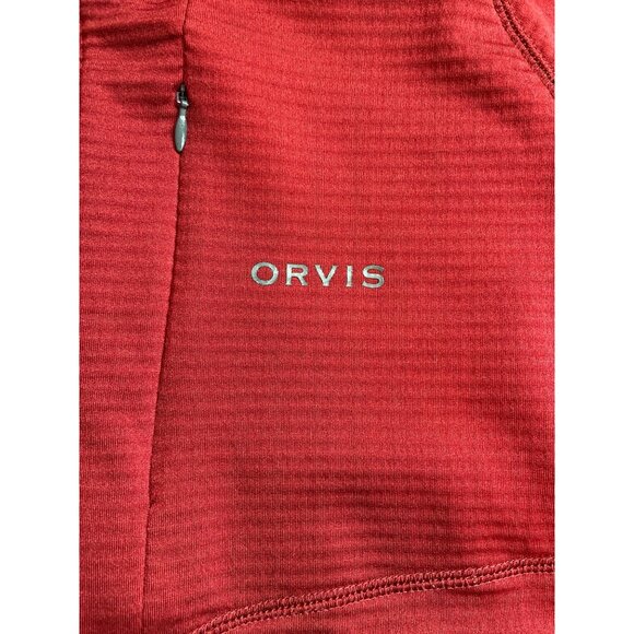 Orvis Mens Jacket Large Red Full-Zip Lightweight Ribbed Texture Gorpcore - Picture 8 of 10
